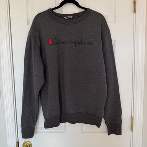 Men's Champion Gray Crewneck Sweatshirt Size Medium